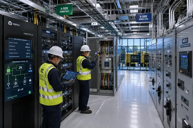 Data center electrical infrastructure Kansas City UPS generators redundant power systems